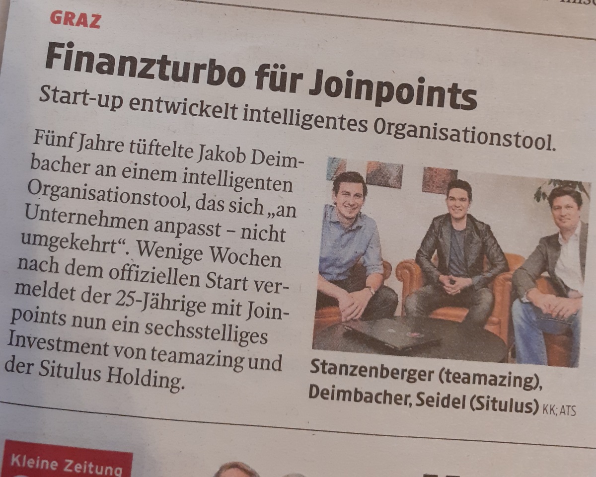 Wir sind gewachsen: Um ein sechsstelliges Investment und zwei Business Angels